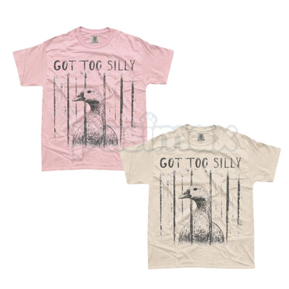 Comfort Colors® "Got Too Silly" T-Shirt – Vintage Sarcastic Meme Graphic Tee, Funny Chaotic Unhinged Statement Top, Trendy Irony Aesthetic Gift-Pasimax
