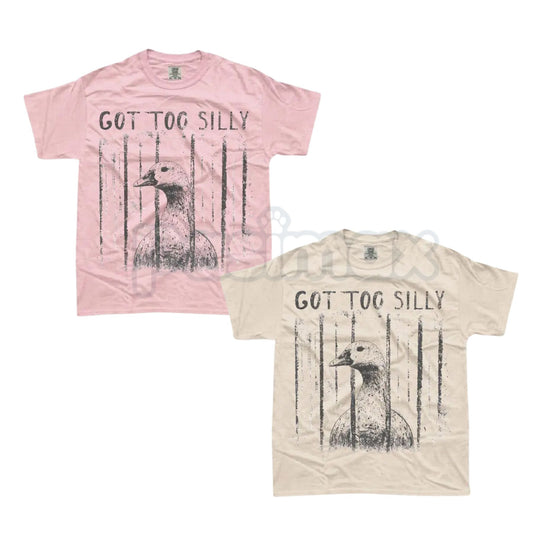 Comfort Colors® "Got Too Silly" T-Shirt – Vintage Sarcastic Meme Graphic Tee, Funny Chaotic Unhinged Statement Top, Trendy Irony Aesthetic Gift-Pasimax