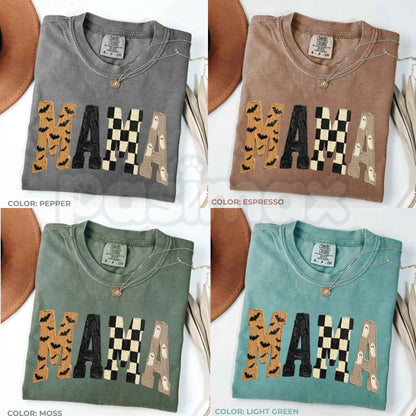 Comfort Colors® Halloween Mama T-Shirt – Spooky Mama Graphic Tee, Trendy Fall Mom Unisex Top & Gift-Pasimax
