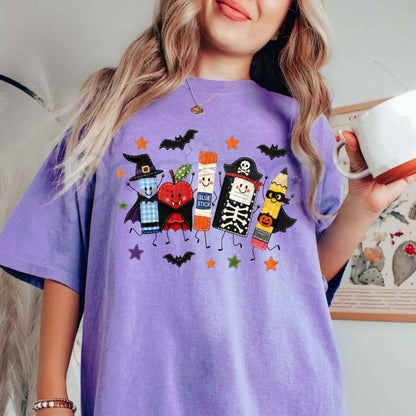 Comfort Colors® Halloween Teacher T-School Graphic Tee – Spooky Season Educator Unisex Top & Gift-Pasimax