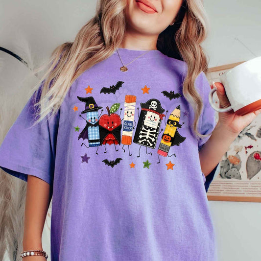 Comfort Colors® Halloween Teacher T-School Graphic Tee – Spooky Season Educator Unisex Top & Gift-Pasimax