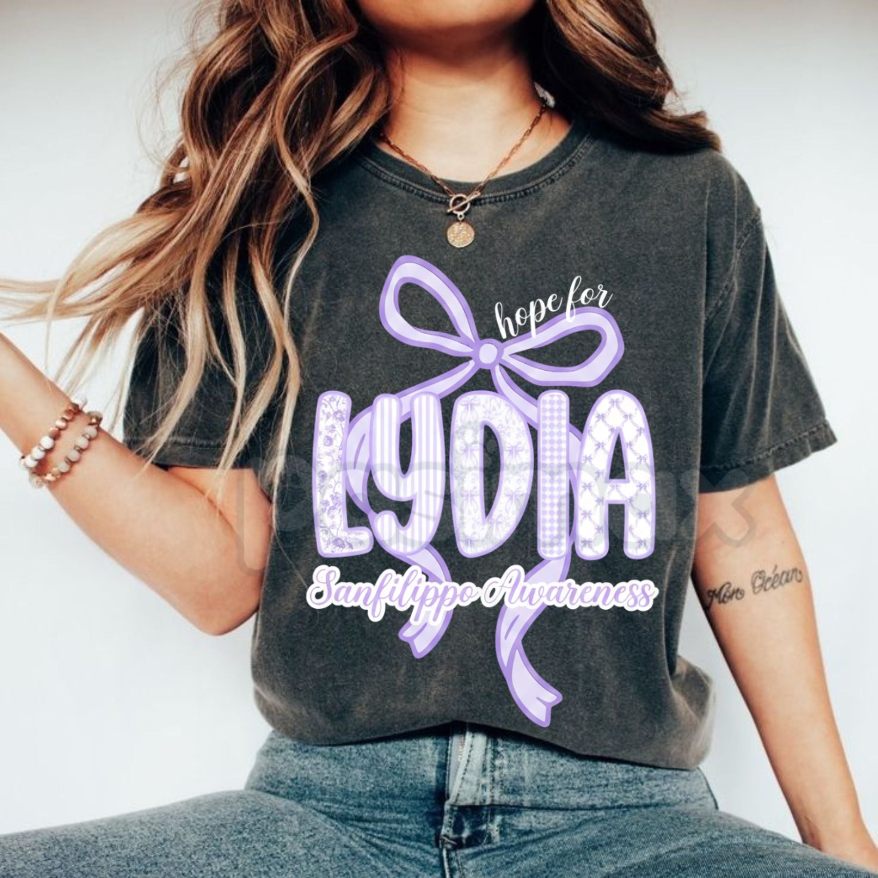 Comfort Colors® 'Hope For Lydia' Awareness T-Shirt – Custom Name Support Tee, Inspirational Quote Apparel, Fundraiser Gift-Pasimax