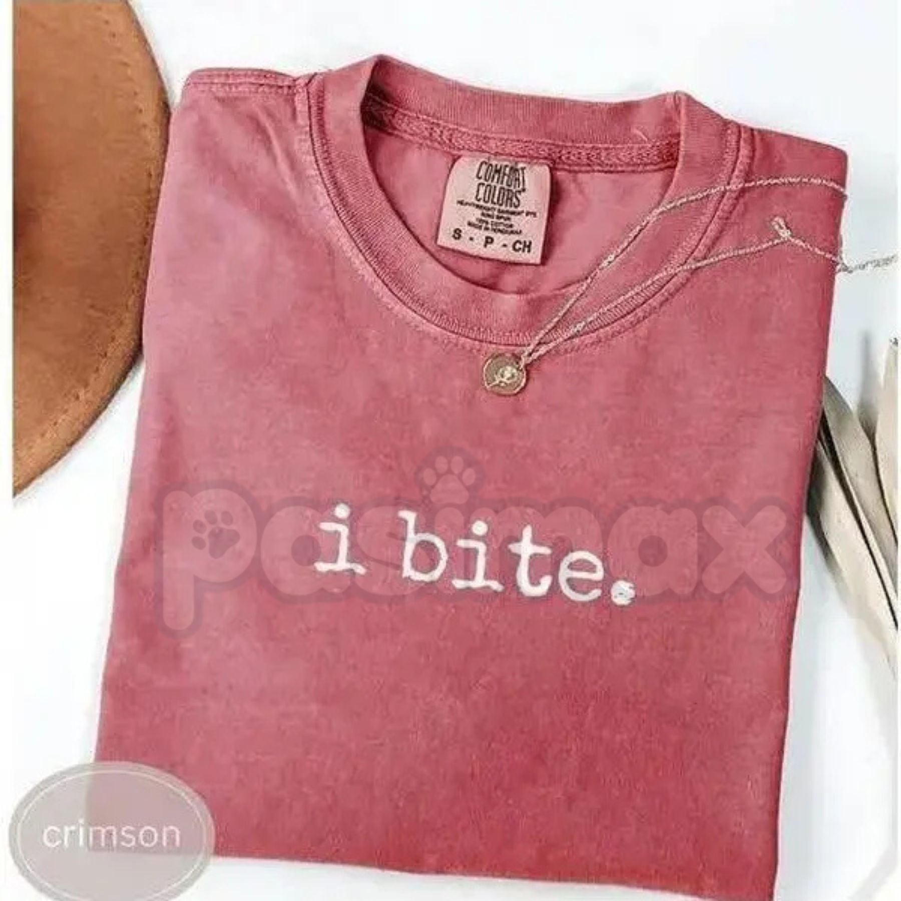 Comfort Colors® "I Bite" T-Shirt – Funny Sarcastic Dark Humor Shirt for Women, Alt Aesthetic Spooky Graphic Tee, Edgy Gothic Vampire Top Gift-Pasimax