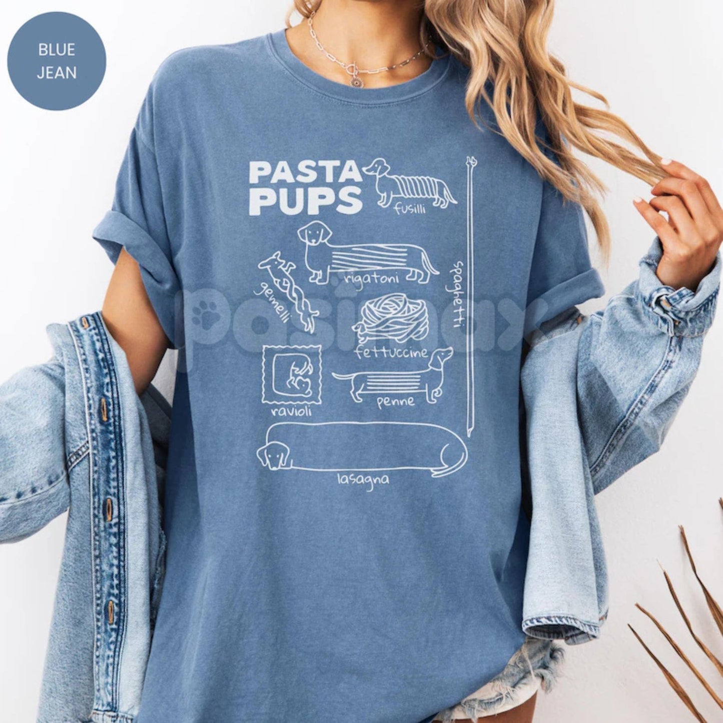 Comfort Colors® 'Italian Sausage' Dachshund Shirt – Funny Foodie Wiener Dog Tee, Retro Pasta Pups Graphic, Pet Owner Gift-Pasimax