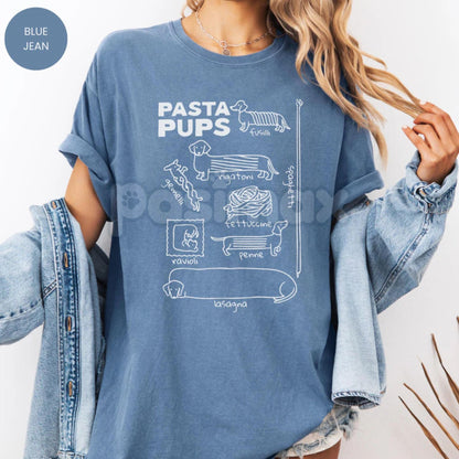 Comfort Colors® 'Italian Sausage' Dachshund Shirt – Funny Foodie Wiener Dog Tee, Retro Pasta Pups Graphic, Pet Owner Gift-Pasimax
