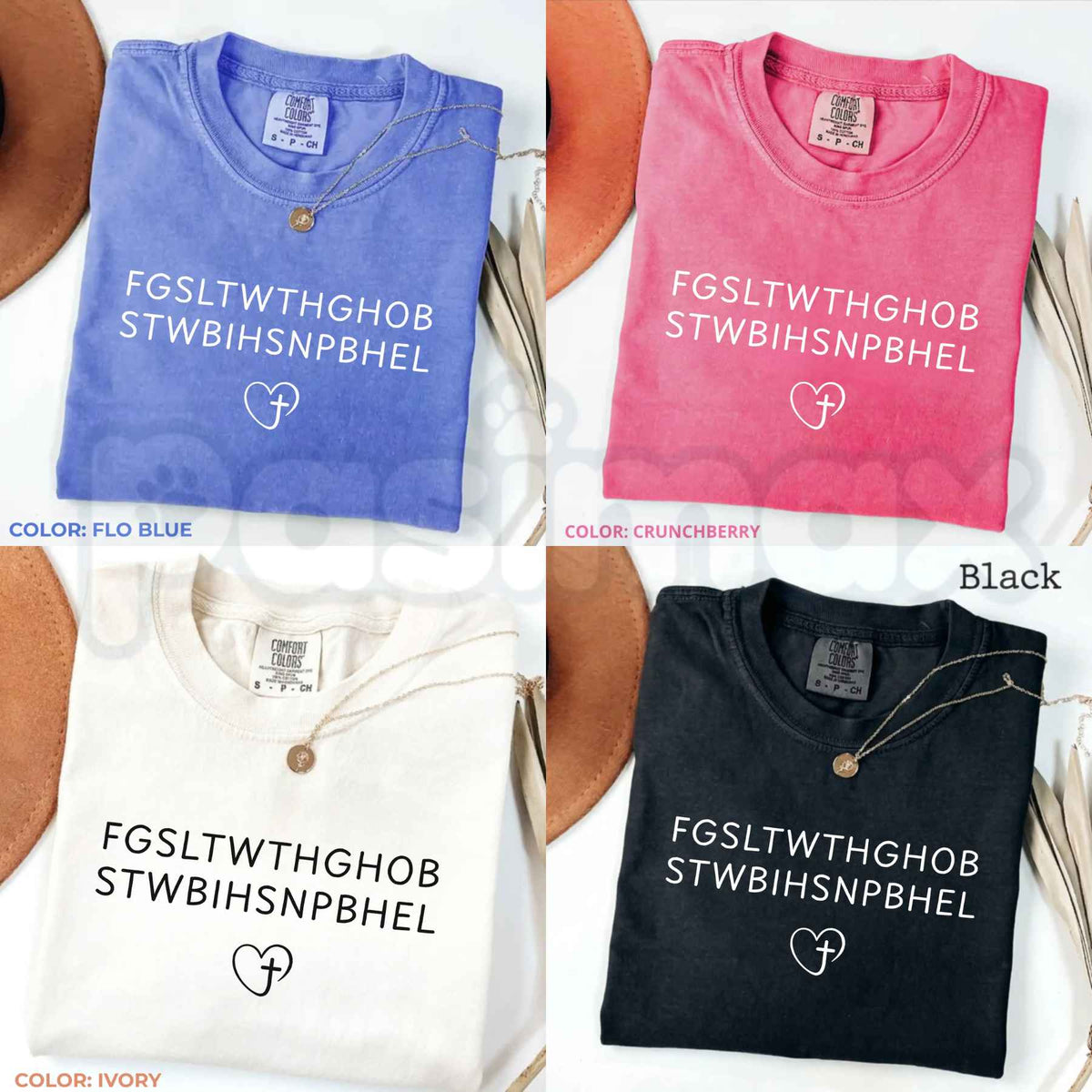 Comfort Colors® John 3:16 Bible Verse T-Shirt – Vintage Faith Graphic Tee, Minimalist Scripture Unisex Top & Gift-Pasimax