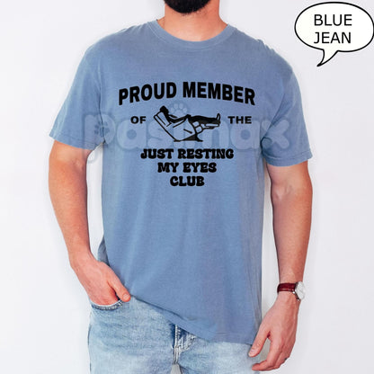 Comfort Colors® 'Just Resting My Eyes' Dad T-Shirt – Funny Father’s Day Tee, Humorous Sleeping Dad Graphic, Vintage Fatherhood Apparel-Pasimax