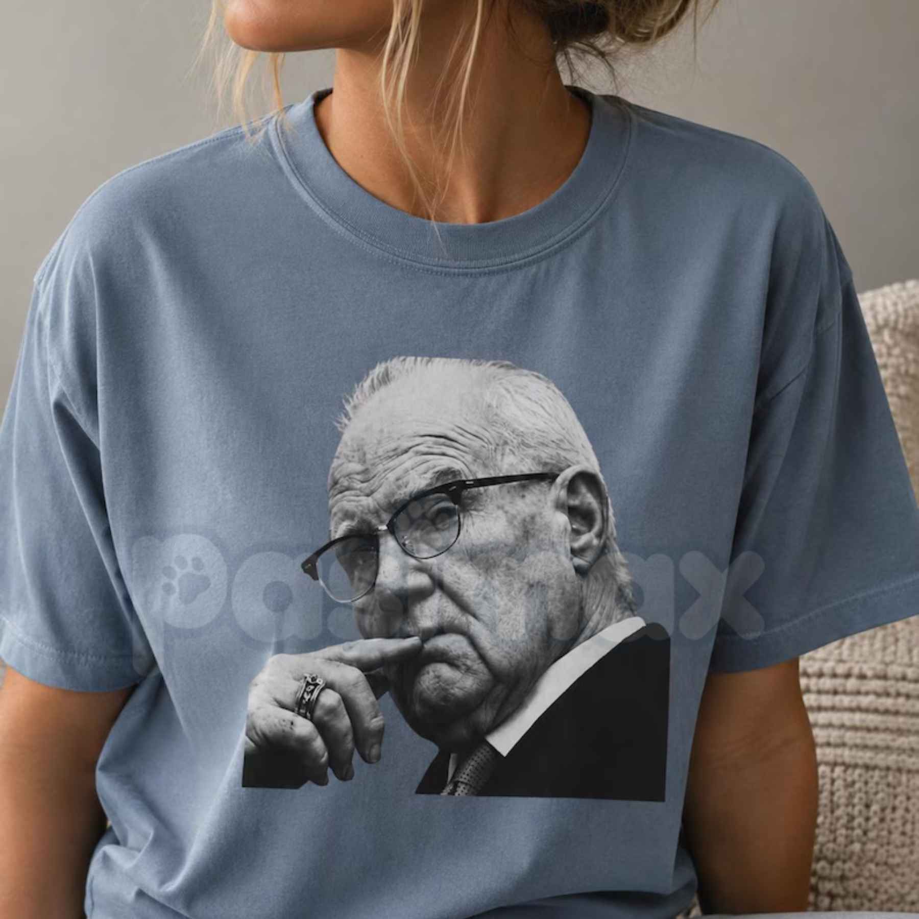 Comfort Colors® Kevin Reddington Portrait T-Shirt – Minimalist Black & White Photographic Graphic Tee, Retro Aesthetic Artist Unisex Top-Pasimax