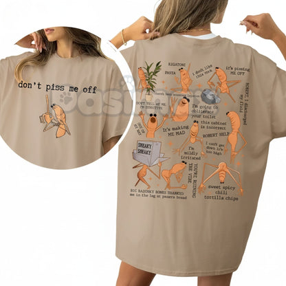 Comfort Colors® 'Marcus The Worm' Double-Sided T-Shirt – Funny Meme Shirt, Brain Rot Humor Tee, Vintage Internet Culture Apparel-Pasimax