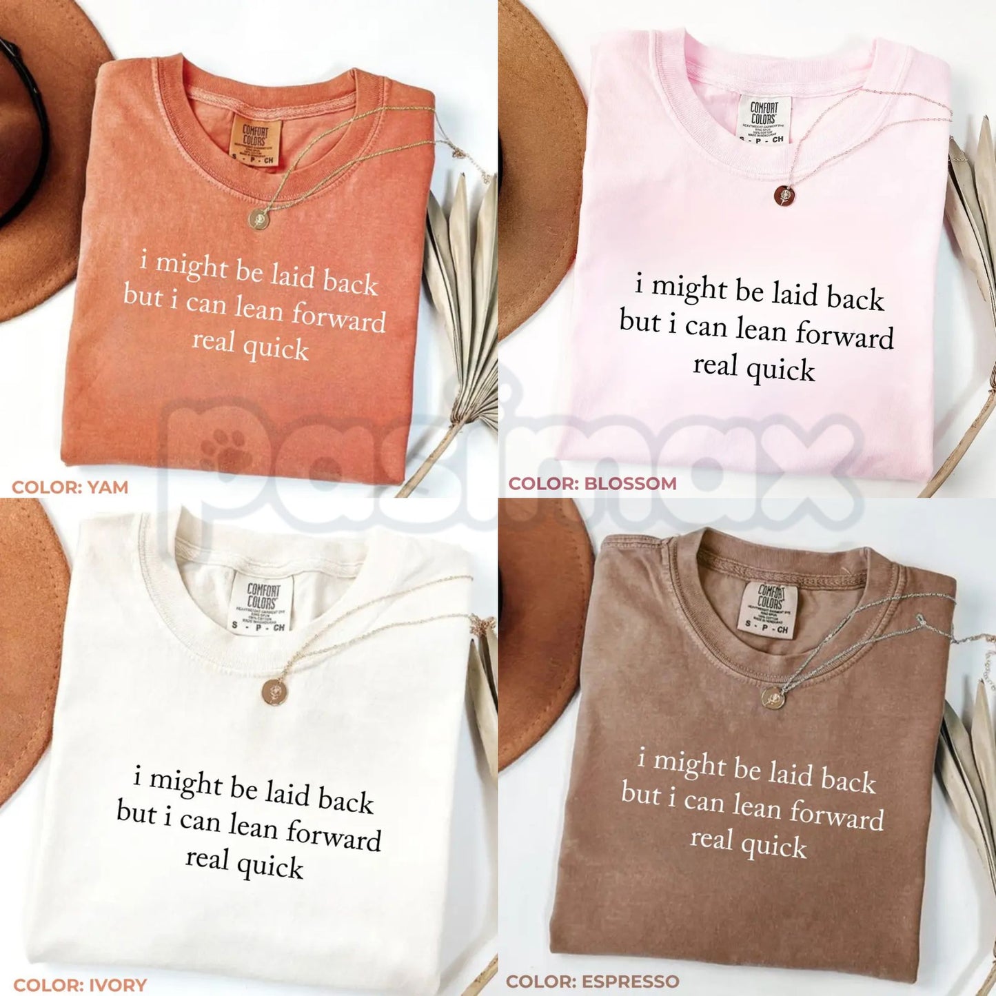Comfort Colors® "Might Be Laid Back But I Can Lean Forward Real Quick" T-Shirt – Funny Sarcastic Gamer Graphic Tee, Witty Chill But Edgy Statement Top Gift-Pasimax
