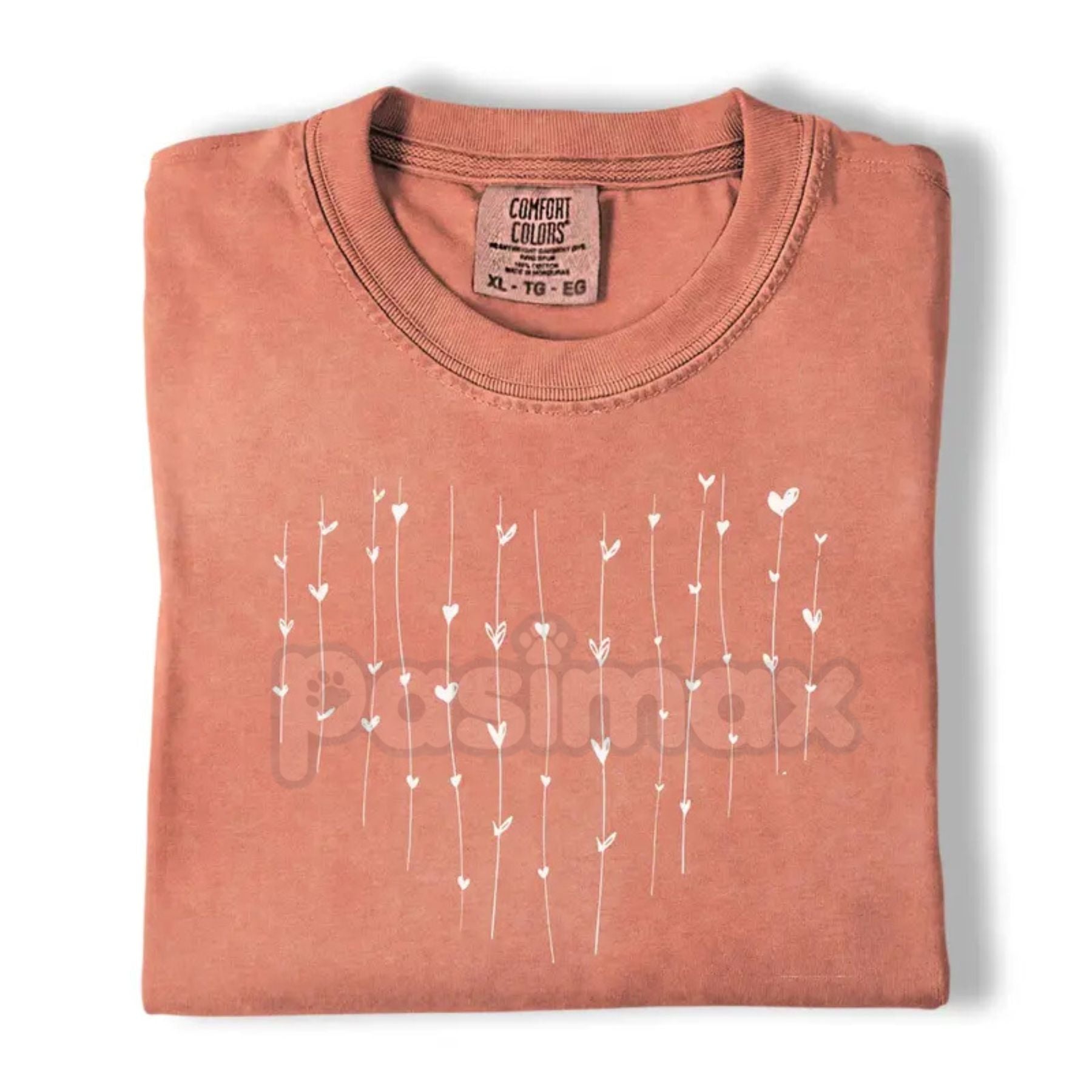Comfort Colors® Minimalist Floating Heart T-Shirt – Simple Hand-Drawn Valentine Tee, Aesthetic Tiny Heart Graphic Shirt, Dainty Romantic Everyday Top-Pasimax