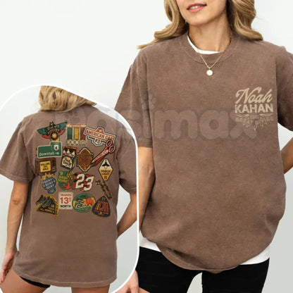 Comfort Colors® Noah Kahan "Porch Light" T-Shirt – Indie Folk Concert Tee, Back Print Lyric Graphic Shirt, Aesthetic Stick Season Fan Apparel-Pasimax