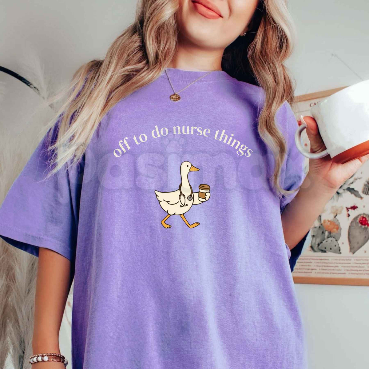 Comfort Colors® Off To Do Nurse Things T-Shirt – Funny Nursing Student & RN Graphic Tee, Retro Medical Unisex Top & Gift-Pasimax