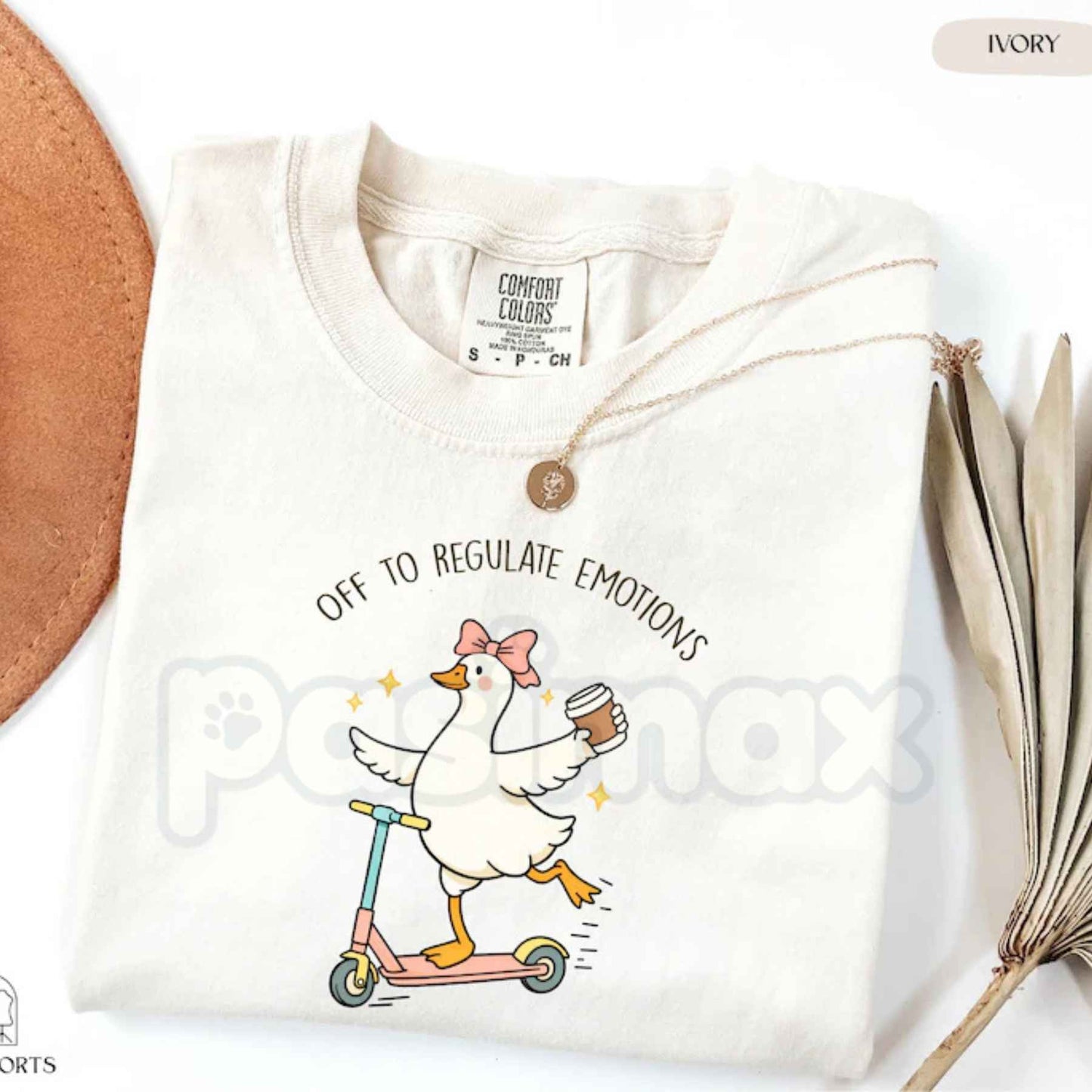 Comfort Colors® "Off To Regulate Emotions" T-Shirt – Silly Goose Mental Health Graphic Tee, Teacher-Friendly Aesthetic Unisex Top-Pasimax