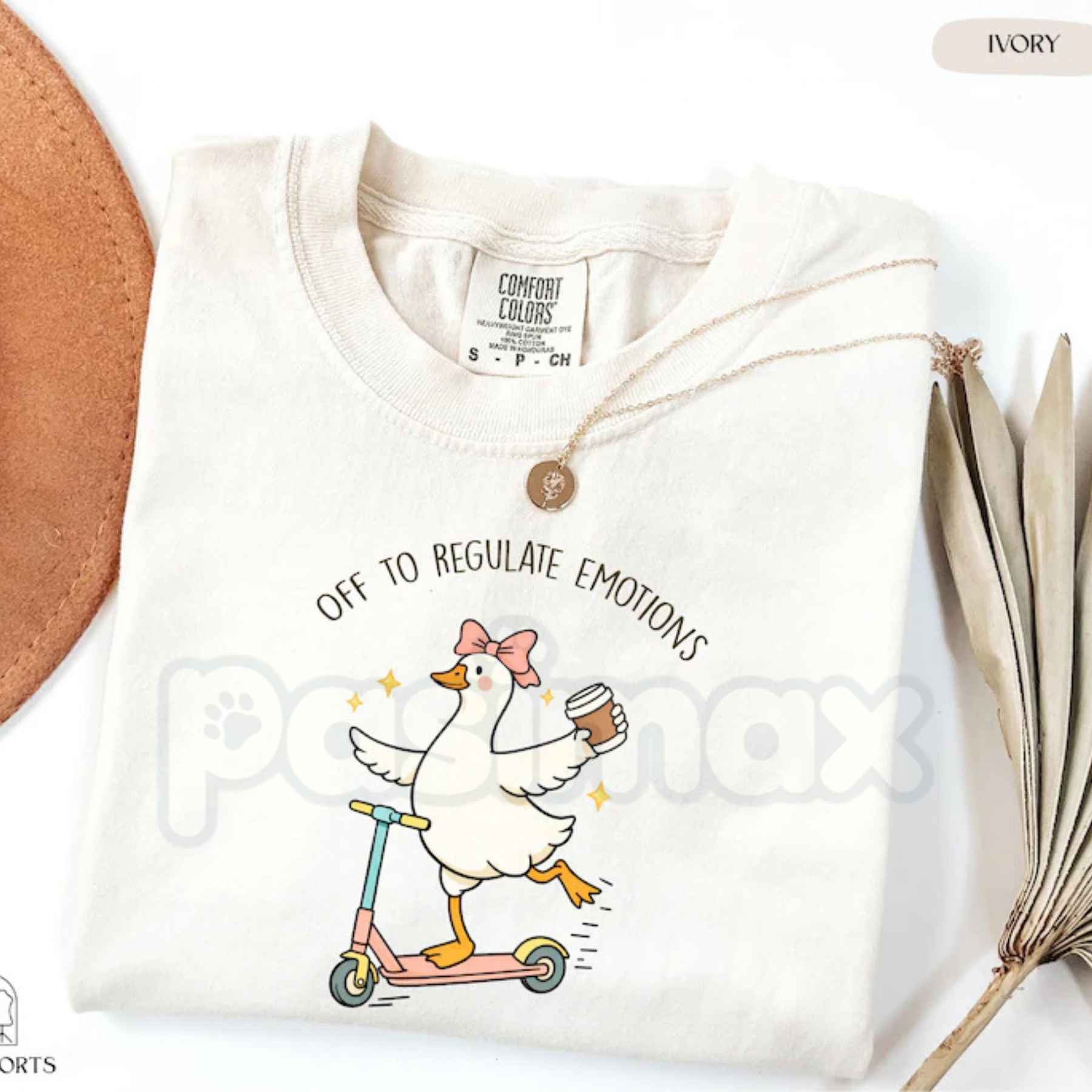 Comfort Colors® "Off To Regulate Emotions" T-Shirt – Silly Goose Mental Health Graphic Tee, Teacher-Friendly Aesthetic Unisex Top-Pasimax