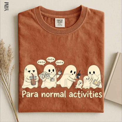 Comfort Colors® "Para Normal Activities" T-Shirt – Funny Ghost Teacher & Paraprofessional Graphic Tee, Spooky Season School Unisex Top-Pasimax