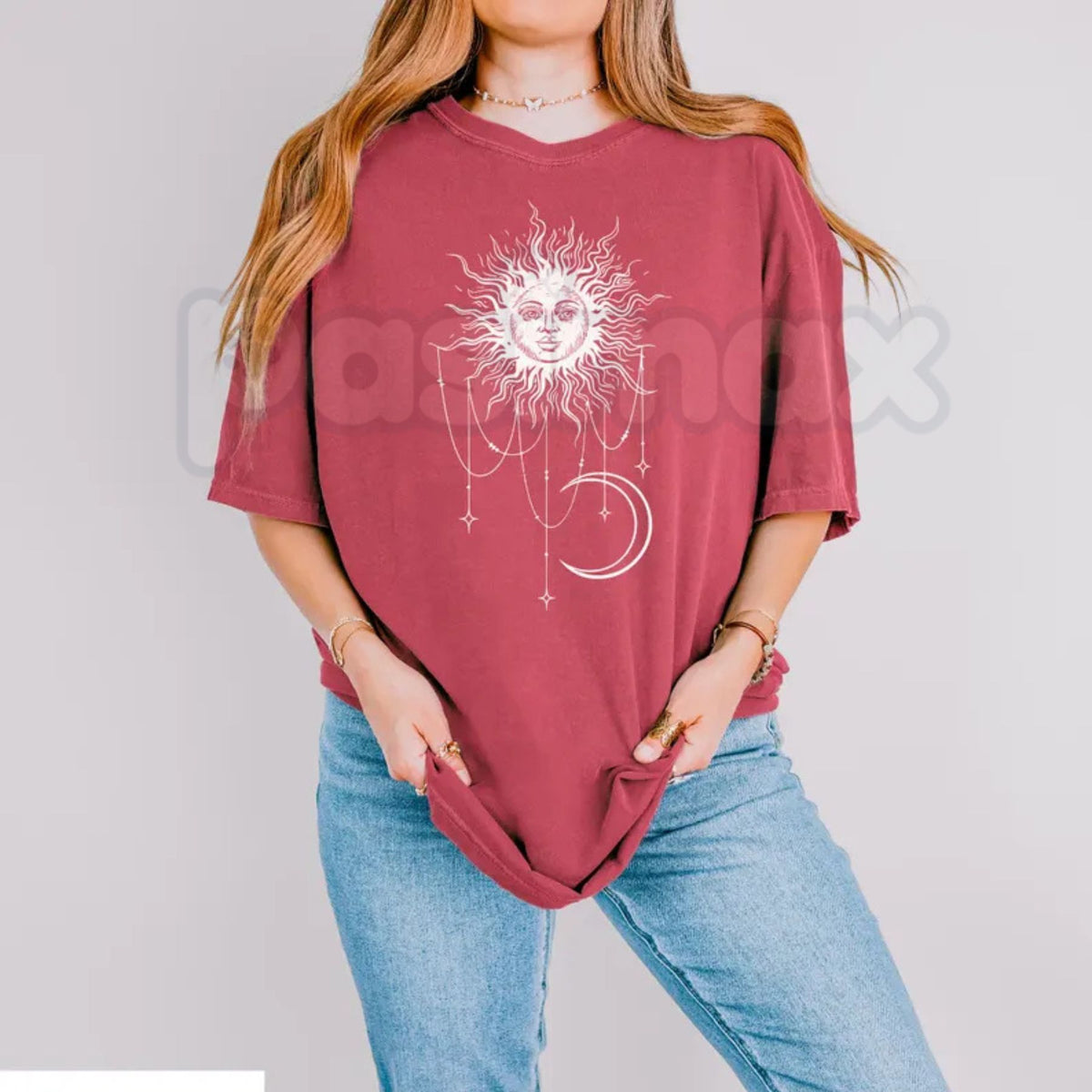 Comfort Colors® Patricia Boho Sun and Moon T-Shirt – Kate O'Flynn Widow's Bay Funny Graphic Tee, Retro Cult TV Unisex Top & Merch Gift-Pasimax