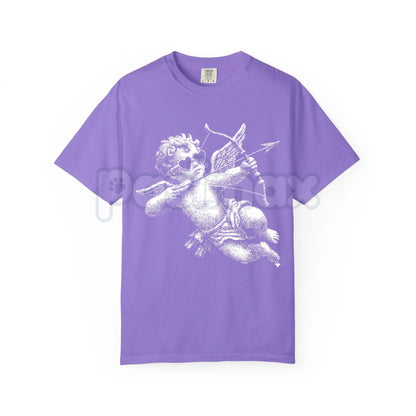 Comfort Colors® Retro Cupid Archery T-Shirt – Vintage Valentine's Day Tee, Aesthetic Cherub Graphic Shirt, Nostalgic Love & Romance Top-Pasimax