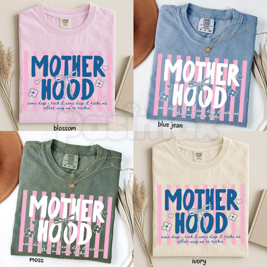 Comfort Colors® Retro Motherhood T-Shirt – Trendy Mama Graphic Tee, Aesthetic Mom Life Shirt, Vintage Western Style Mother’s Day Gift-Pasimax