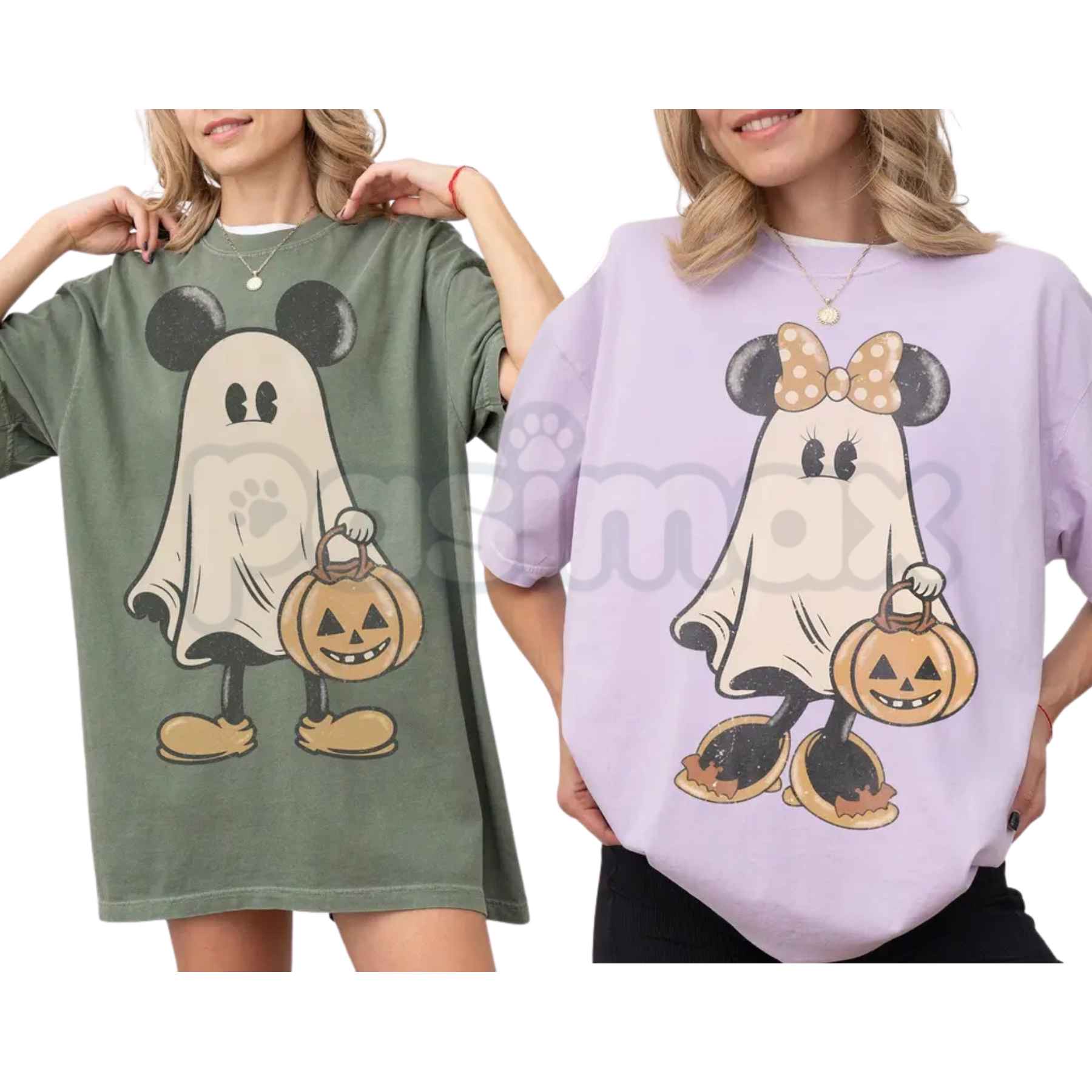 Comfort Colors® Retro Signature Halloween T-Shirt – Vintage Trick or Treat Graphic Tee, Spooky Season Party & Couple’s Trip Unisex Top-Pasimax