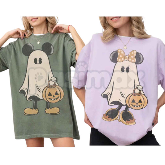 Comfort Colors® Retro Signature Halloween T-Shirt – Vintage Trick or Treat Graphic Tee, Spooky Season Party & Couple’s Trip Unisex Top-Pasimax