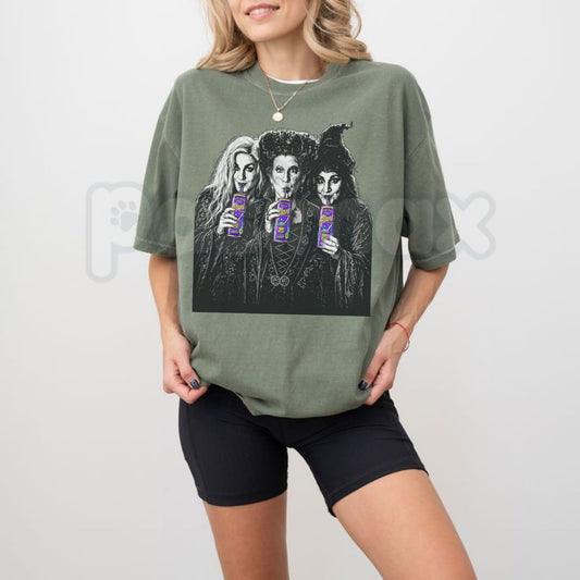 Comfort Colors® Sanderson Sisters Witches Brew Energy Drink T-Shirt – Retro Halloween Graphic Tee, Spooky Cult Classic Unisex Top & Gift-Pasimax