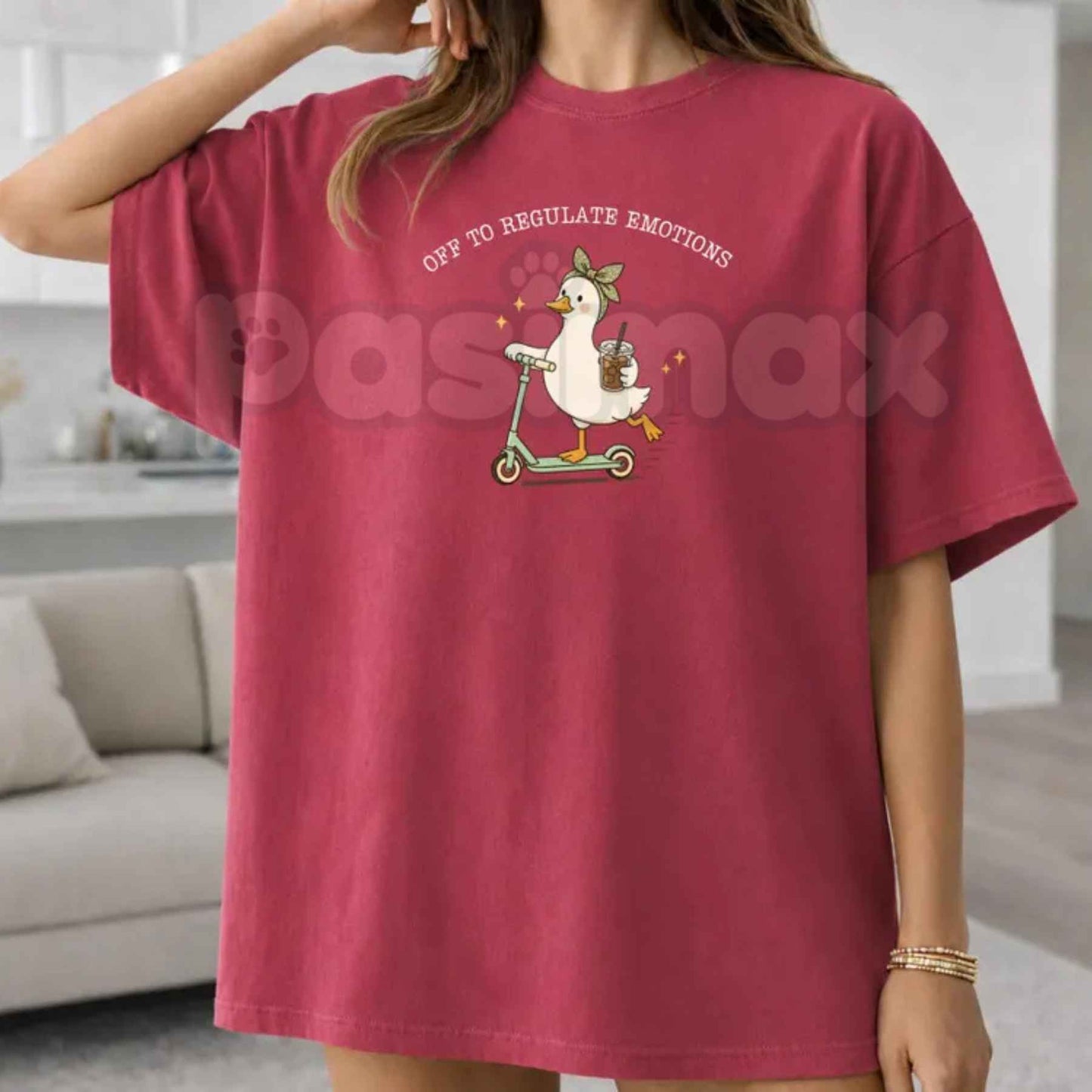 Comfort Colors® Silly Goose Therapist T-Shirt – "Off To Regulate Emotions" Graphic Tee, Mental Health Counselor Unisex Top-Pasimax