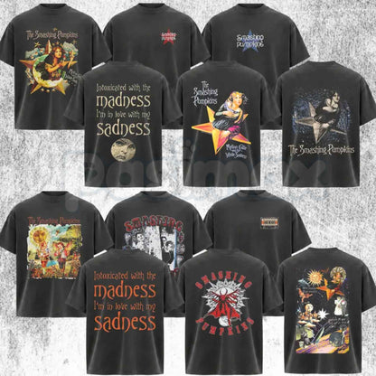 Comfort Colors® Smashing Pumpkins T-Shirt – Vintage Alternative Rock Band Graphic Tee, 90s Grunge Nostalgia Unisex Top-Pasimax