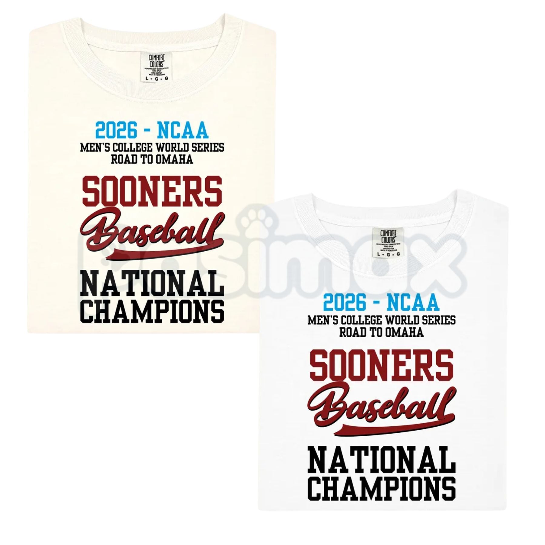 Comfort Colors® Sooners Baseball 2026 MCWS National Champions T-Shirt – Retro Boomer Sooner Omaha College World Series Graphic Tee, Vintage Victory Fan Unisex Top-Pasimax