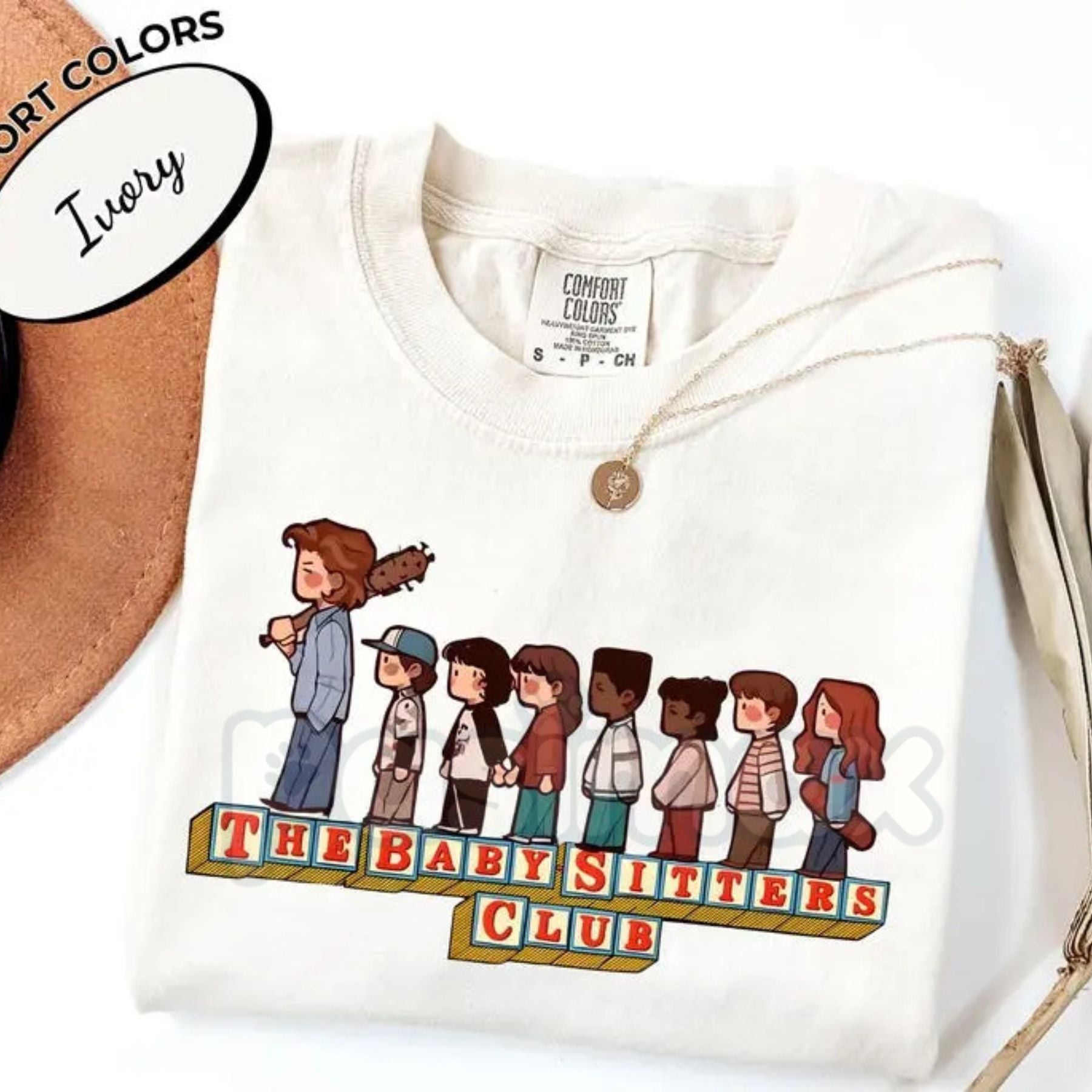 Comfort Colors® Steve Harrington "The Baby Sitters Club" T-Shirt – Retro 80s Hawkins Crewneck, Funny Harrington Babysitter Shirt, Vintage Graphic Tee-Pasimax