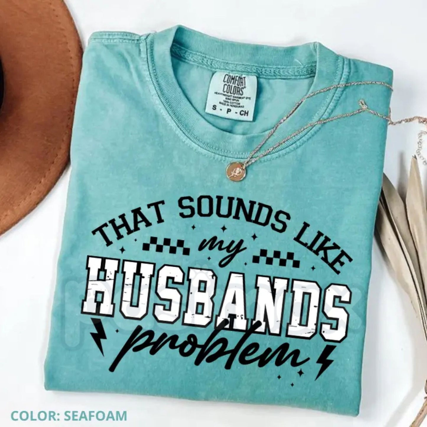 Comfort Colors® "Technically His Problem" T-Shirt – Funny Sarcastic Wife Tee, Retro Minimalist Marriage Shirt, Snarky Wifey Aesthetic Top, Edgy Couple’s Humor-Pasimax