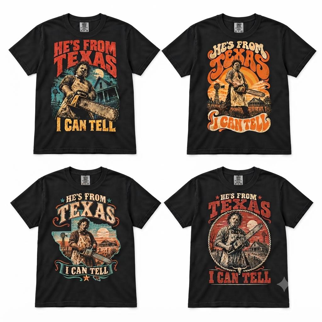 Comfort Colors® Texas Slasher Horror T-Shirt – Chainsaw Horror Graphic Tee, Choosin Texas Ella Fella Unisex Top & Gift-Pasimax