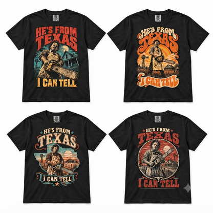Comfort Colors® Texas Slasher Horror T-Shirt – Chainsaw Horror Graphic Tee, Choosin Texas Ella Fella Unisex Top & Gift-Pasimax