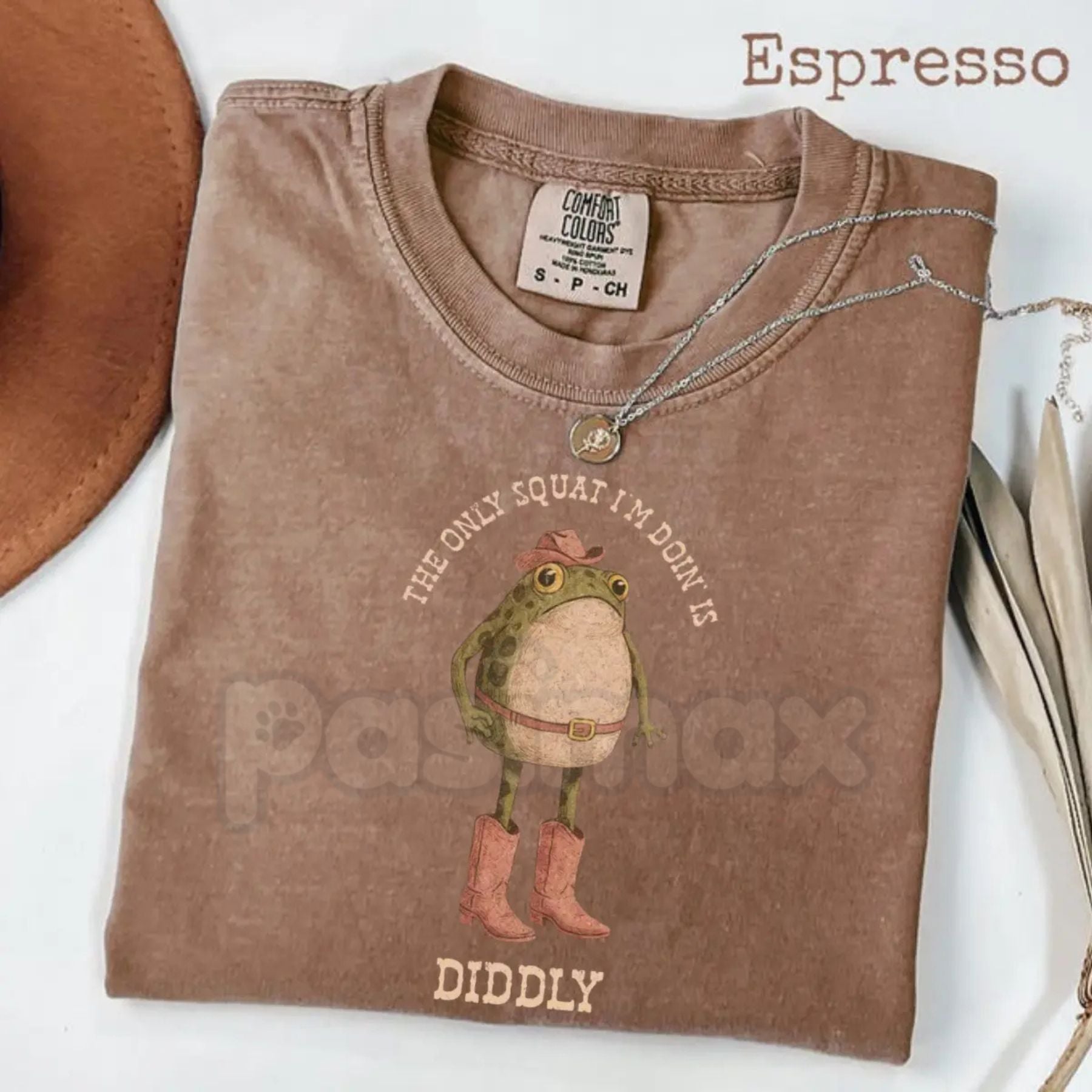 Comfort Colors® The Only Squat I’m Doin’ Is Diddly T-Shirt – Funny Sarcastic Gym Shirt, Anti-Workout Graphic Tee, Relatable Lazy Girl Fitness Top-Pasimax