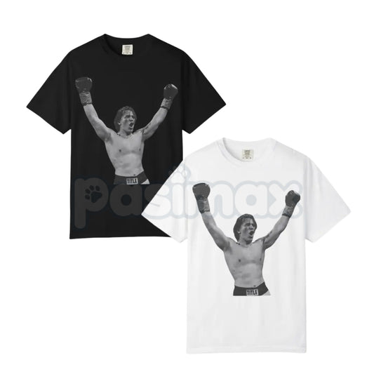 Comfort Colors® Victory Pose Boxing T-Shirt – Retro Hand-Drawn Boxer Illustration, Vintage Sports Aesthetic Tee, Motivational Fighter Gift for Him & Her-Pasimax