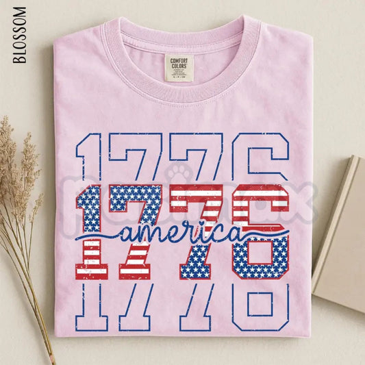 Comfort Colors® Vintage "America Day" T-Shirt – Retro 250th Anniversary Graphic Tee, 1776 Land Of The Free Independence Day Aesthetic Holiday Top-Pasimax