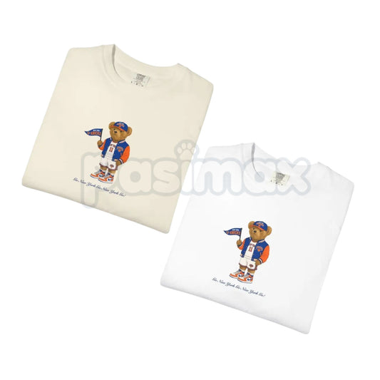Comfort Colors® Vintage Basketball Teddy T-Shirt – Retro Teddy Bear Hoops Graphic Tee, Cute Sporty Prep Varsity Court Style Statement Top Gift-Pasimax