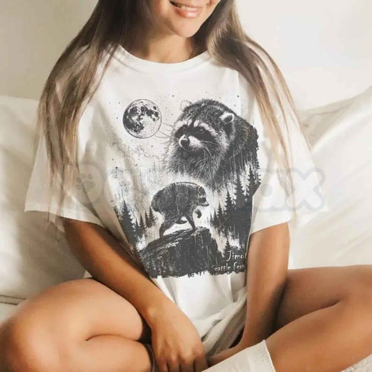 Comfort Colors® Vintage Jimothy Raccoon T-Shirt – Seattle Feral Legend Graphic Tee, Funny Trash Panda Unisex Top-Pasimax