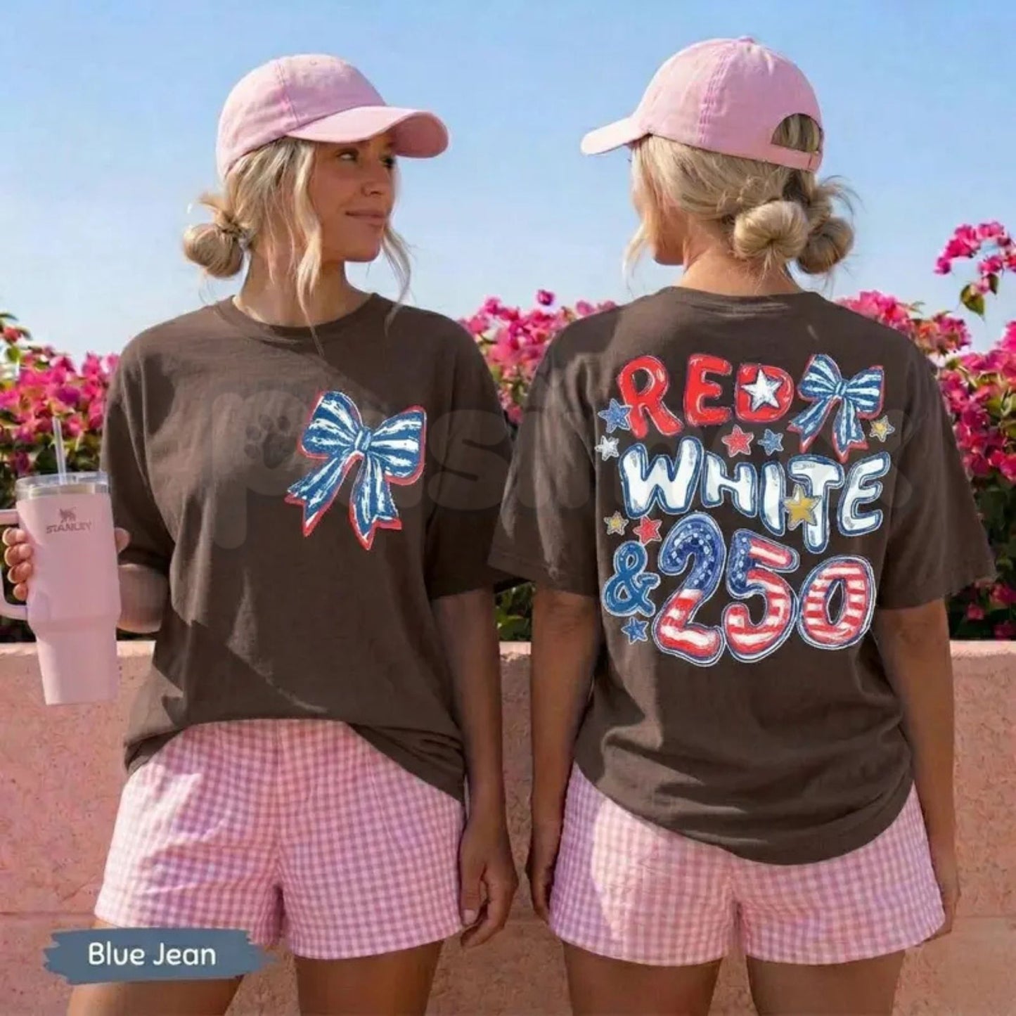 Comfort Colors® Vintage "Red White & 250" America 250th Anniversary T-Shirt – Retro Semiquincentennial Graphic Tee, Trendy Aesthetic Patriotic USA Top-Pasimax
