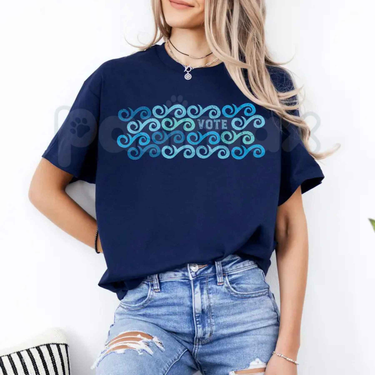 Comfort Colors® Vote Blue Waves T-Shirt – Liberal Voter Graphic Tee, Midterm Election 2026 Unisex Top & Gift-Pasimax