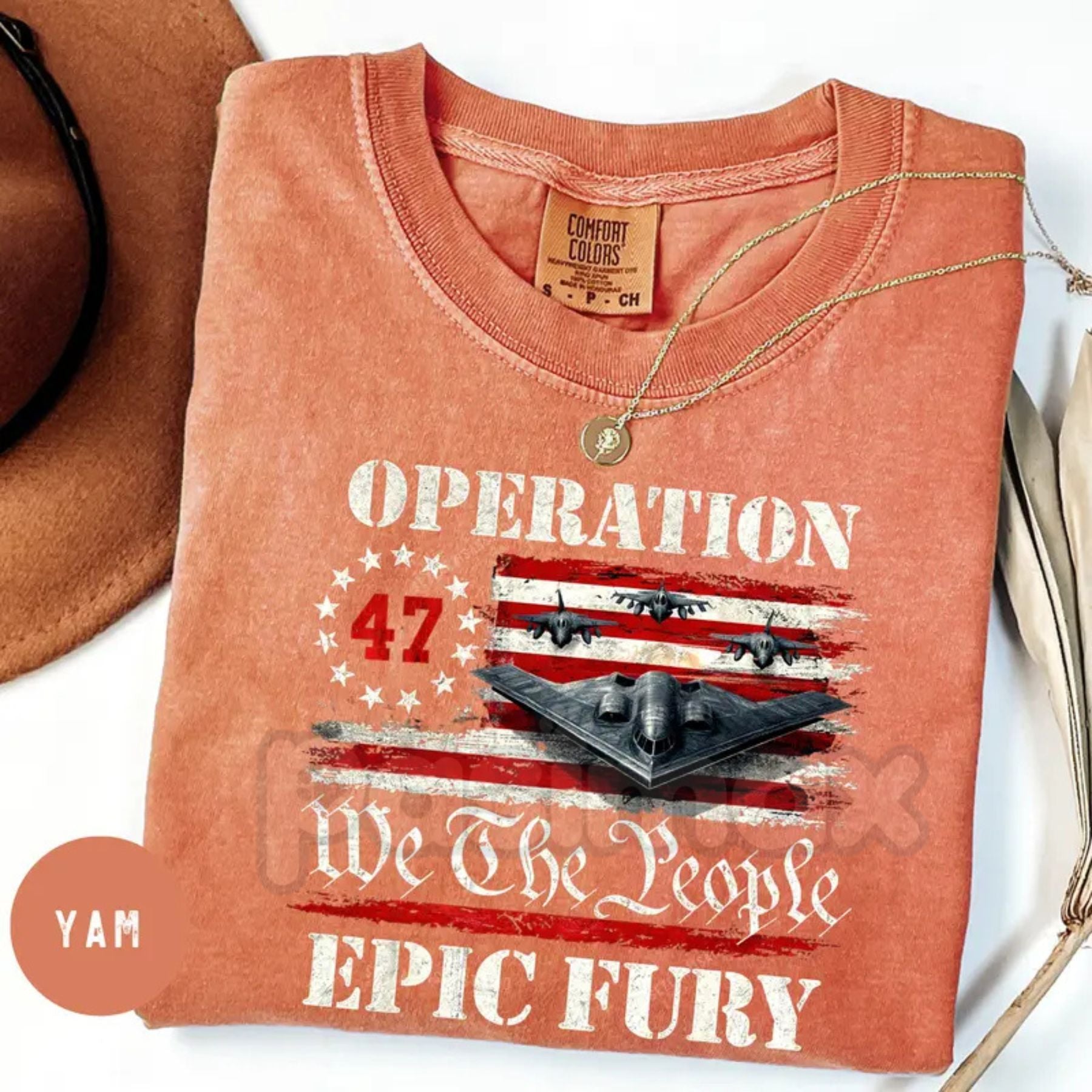 Comfort Colors® We The People Operation Epic Fury T-Shirt – B-2 Stealth Bomber Military Graphic Tee, Tactical Aviation Shirt, Patriotic Air Force Streetwear-Pasimax