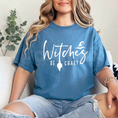 Comfort Colors® Witches Crazy Graphic T-Shirt – Vintage Spooky Season Coven Witchcraft Unisex Top-Pasimax
