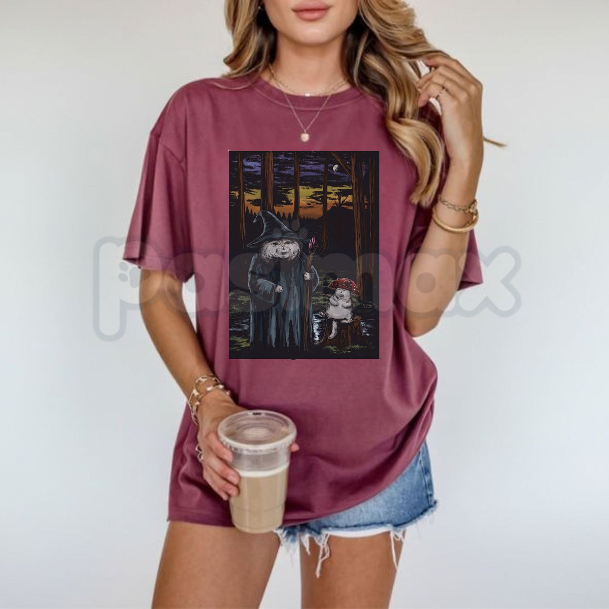 Comfort Colors® You Wanna Meet Up At The Bog? T-Shirt – Black Retro Cottagecore Bog Core Graphic Tee, Spooky Frog Unisex Top & Gift-Pasimax