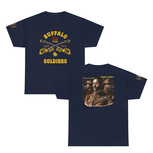 Commemorative Buffalo Soldiers T-Shirt - Honoring Black History & Military Legacy, Unisex History Buff Gift-Pasimax