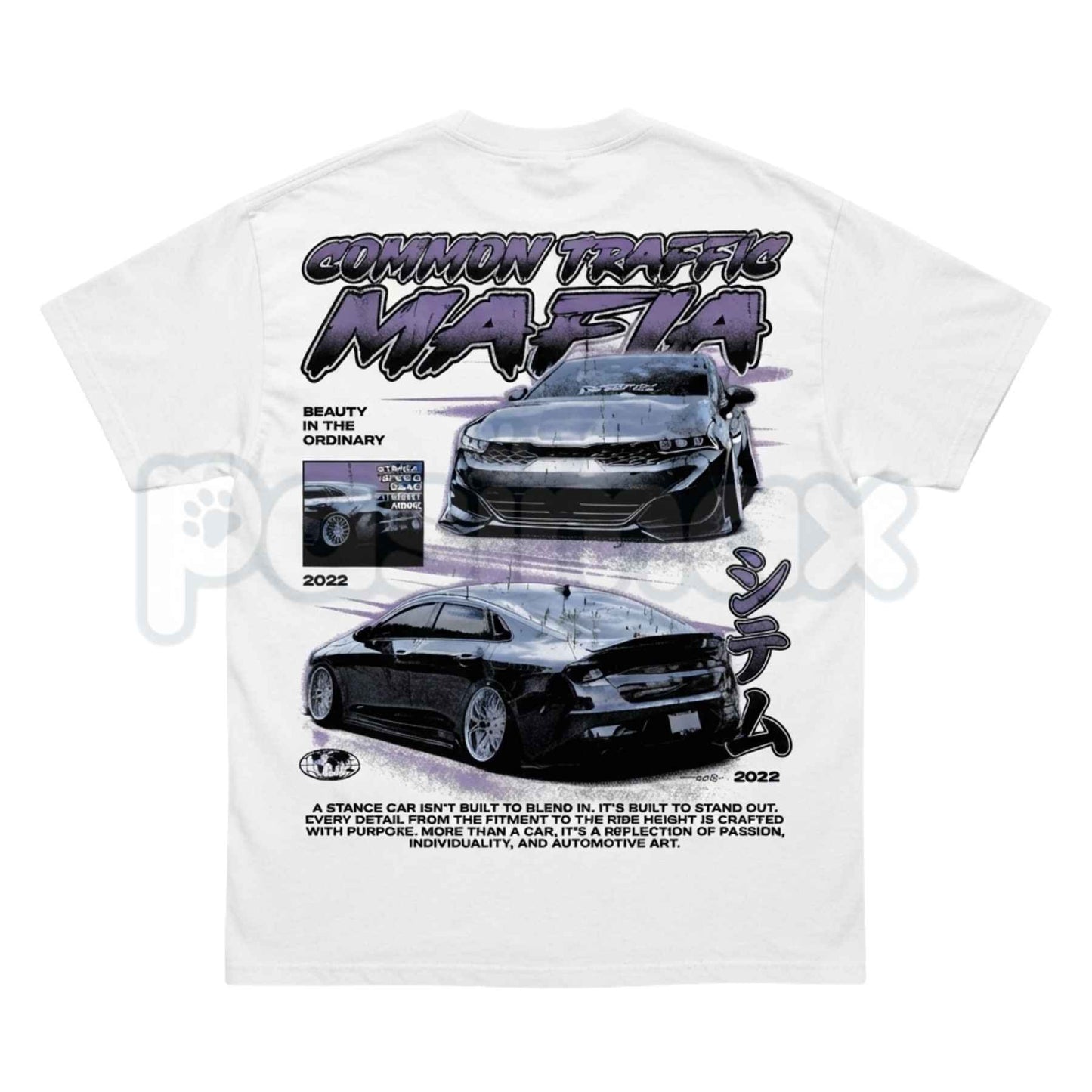 Common Traffic Mafia Stance Car Culture Back Print T-Shirt – JDM Automotive Unisex Cotton Tee-Pasimax