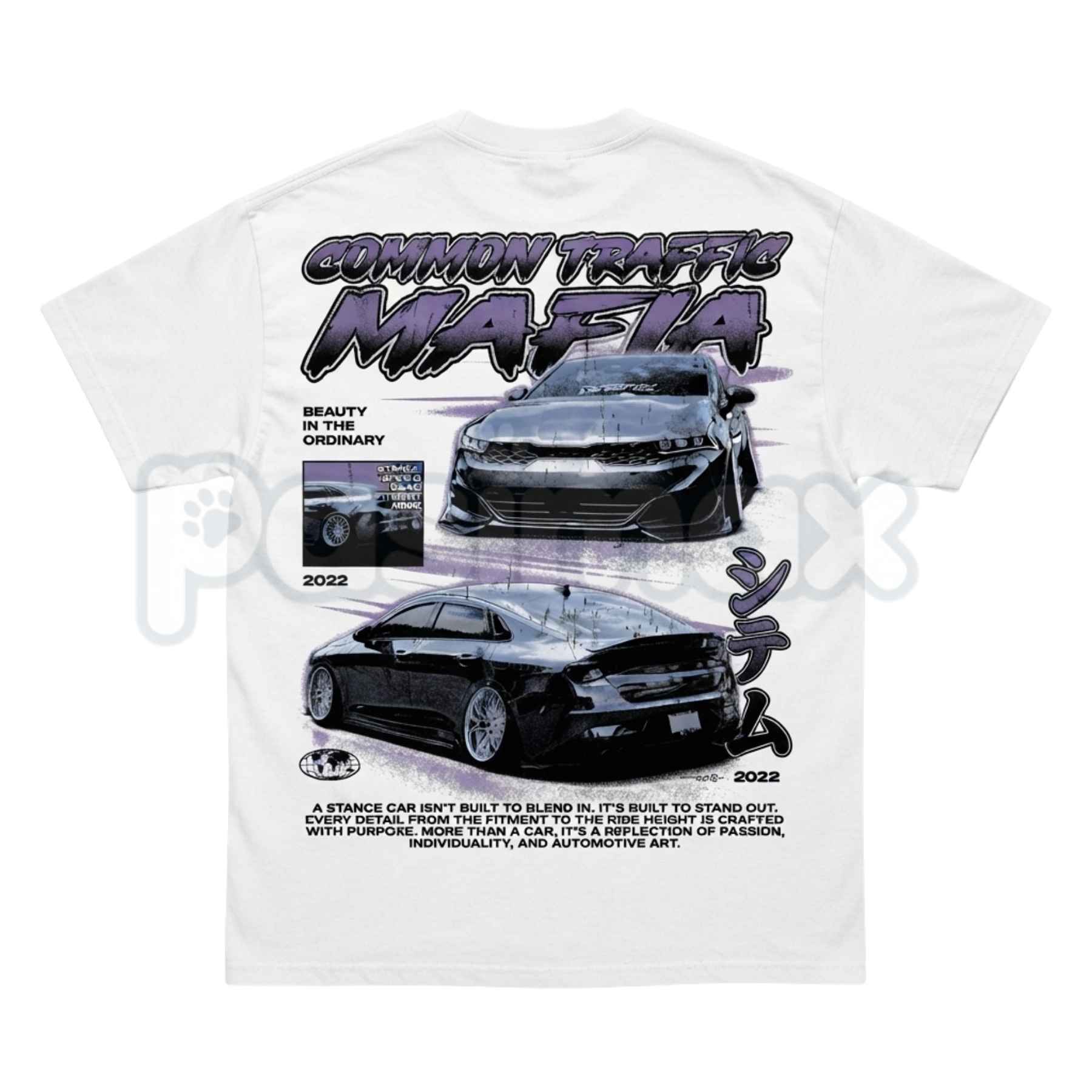 Common Traffic Mafia Stance Car Culture Back Print T-Shirt – JDM Automotive Unisex Cotton Tee-Pasimax