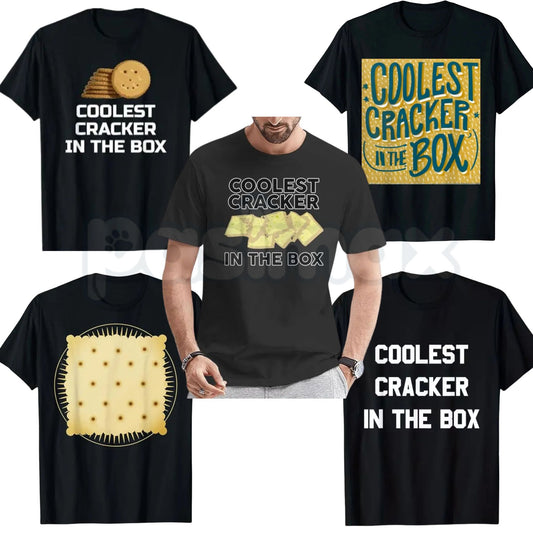 "Coolest Cracker In The Box" T-Shirt – Funny Self-Deprecating Graphic Tee, Remastered Heavy Cotton Witty Statement Top, Soft Lived-In Heavyweight Sarcastic Shirt, Made in USA-Pasimax