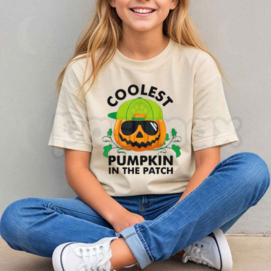 Coolest Pumpkin In The Patch T-Shirt – Kids Halloween Fall Youth Tee-Pasimax