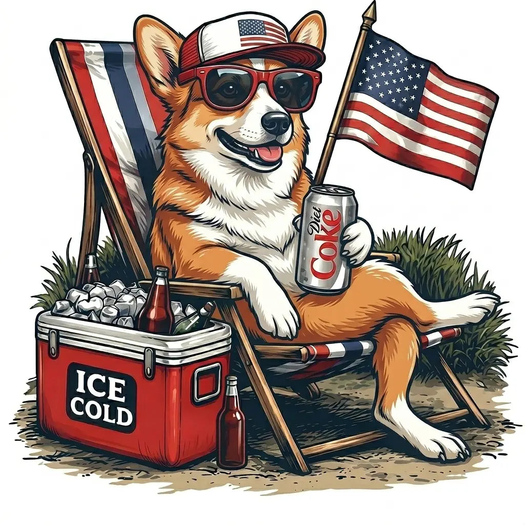 Comfort Colors® 50+ Dog Funny 4th of July T-Shirt – Retro Labrador Retriever Diet Coke Graphic Tee, Patriotic Animal Meme Shirt, Vintage USA Dog Lover Top