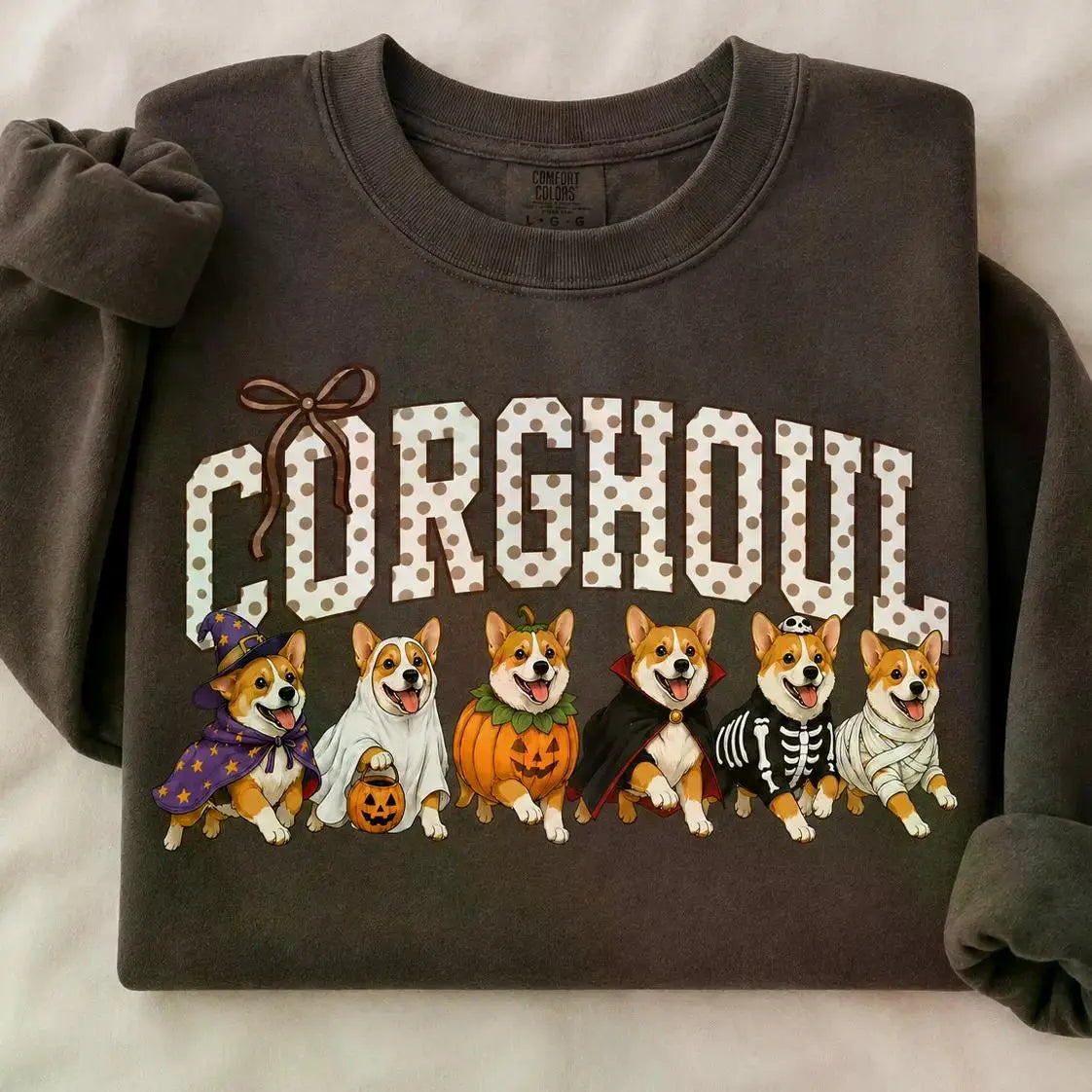 Dark Chocolate 30+ Halloween Dog Breeds Sweatshirt | Dog Mom Fall Crewneck